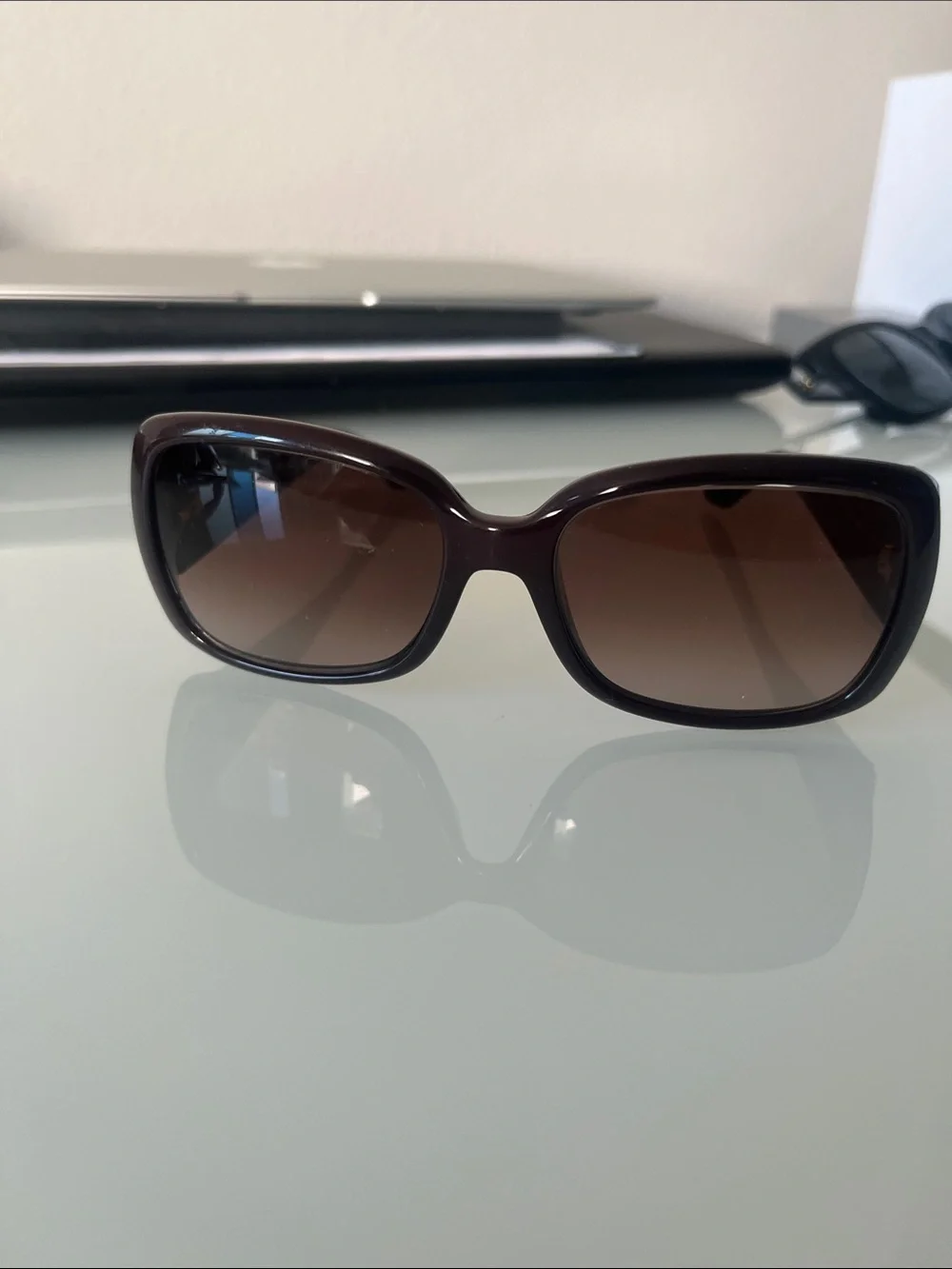 Fendi Fs5197 Sunglasses With Logo Brown Burgundy Square-rectangualr